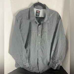 Wrangler Men’s Performance button up Shirt,  2xl gray